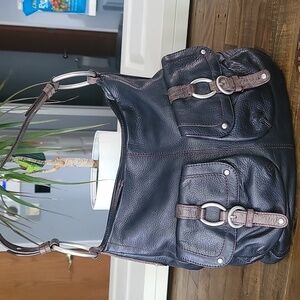 Sigrid Olsen Vintage 90's Leather Hardware Hobo Shoulder Bag